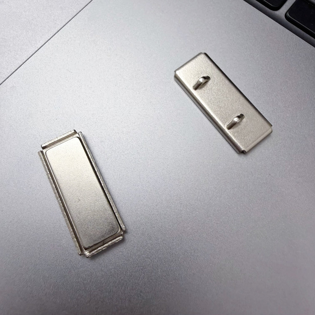 No Pin Holes • Magnetic Name Badge Clasp – Strong Hold for ID, School & Job Badges, Zero Damage to Clothes.