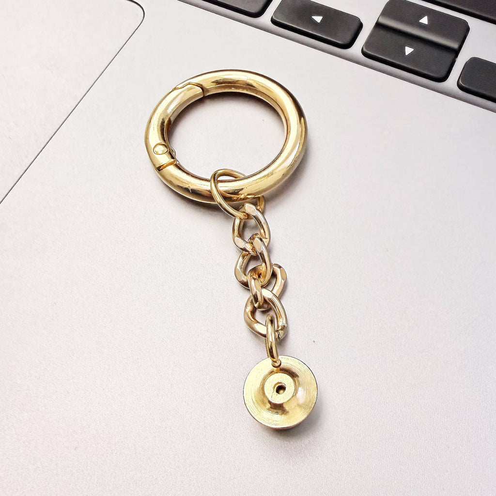 Enamel Pin to Keychain Converter – Instant DIY Bag Charm, Gold & Silver, No Tools Needed