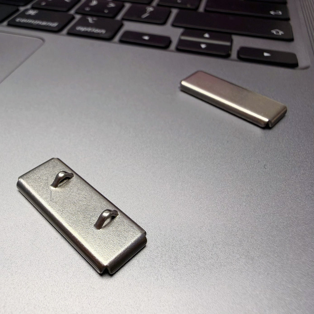 No Pin Holes • Magnetic Name Badge Clasp – Strong Hold for ID, School & Job Badges, Zero Damage to Clothes.