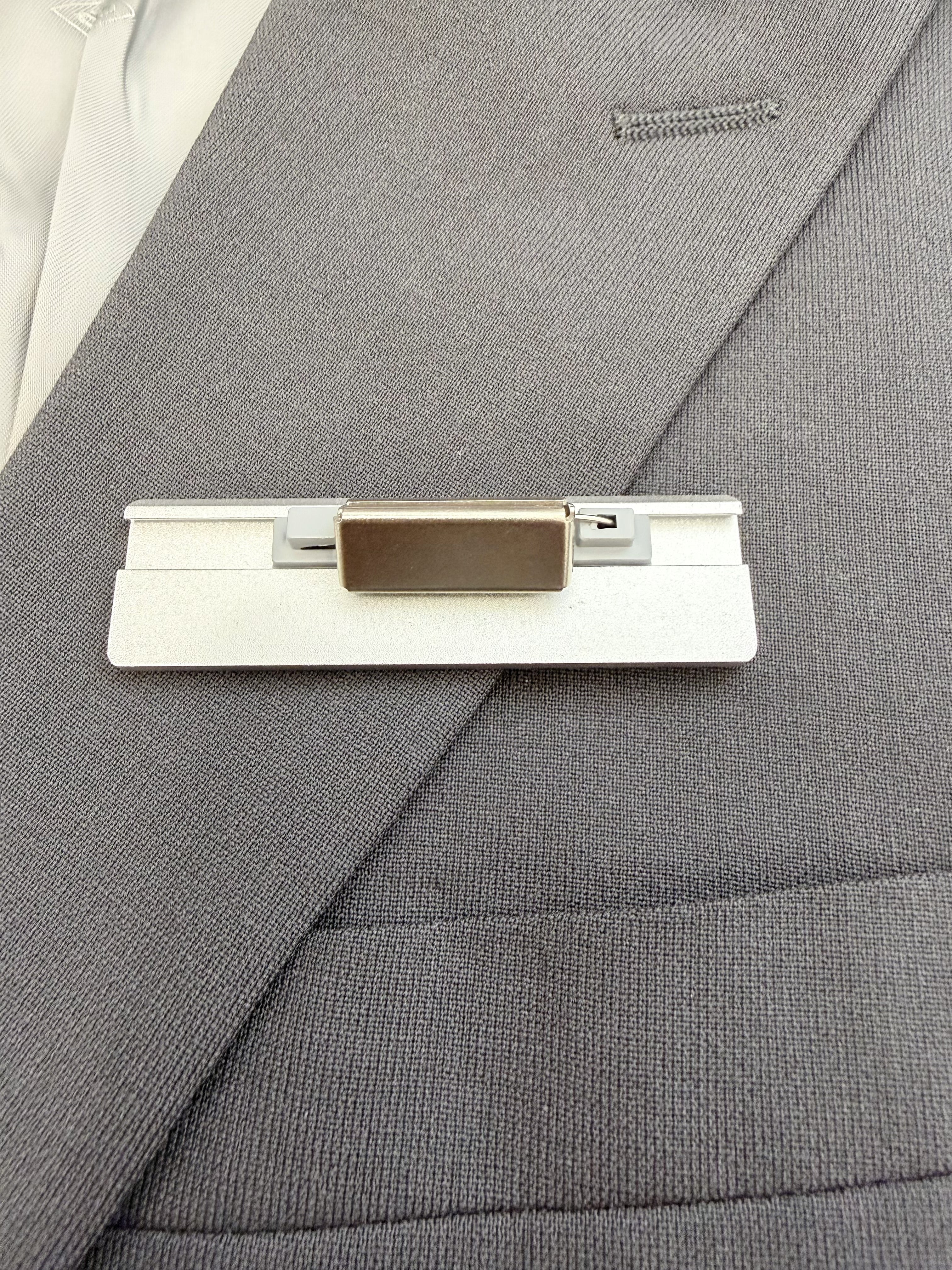 No Pin Holes • Magnetic Name Badge Clasp – Strong Hold for ID, School & Job Badges, Zero Damage to Clothes.